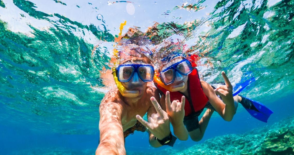 Couple snorkelling