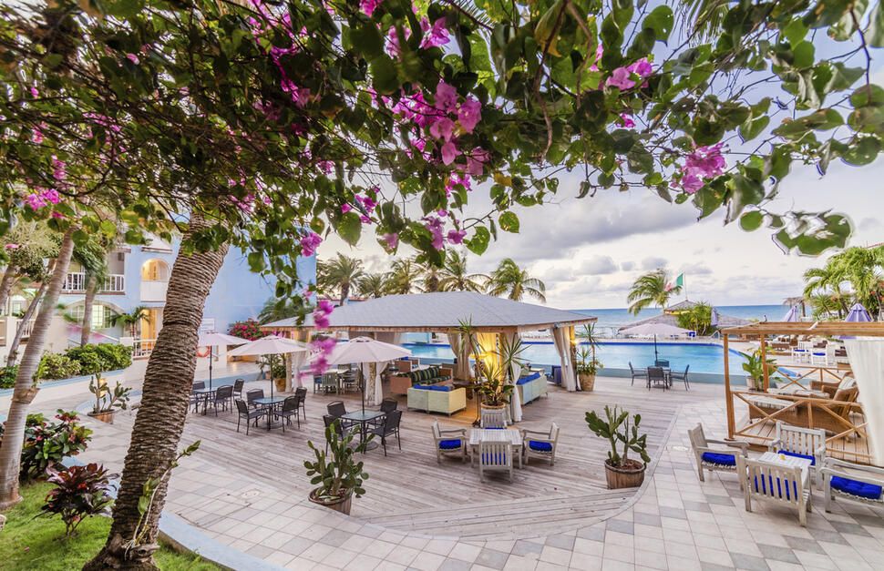Garden view at the 3v Ocean Point Resort & Spa in Antigua