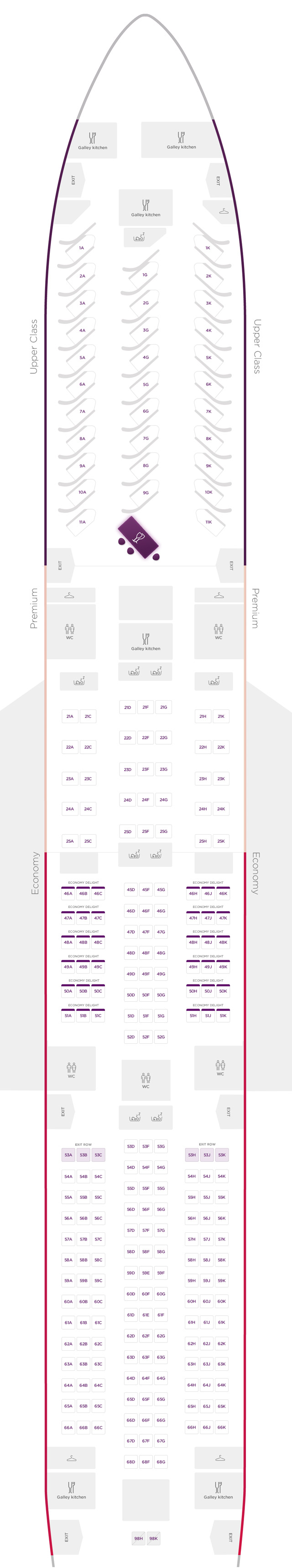 Our fleet Virgin Atlantic - 787 Seatmap May18 