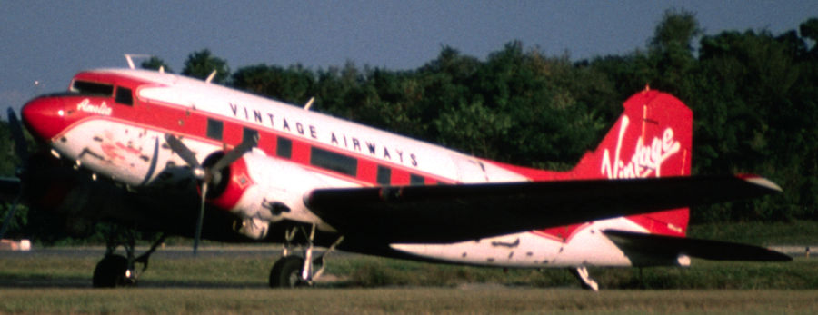 Not strictly ours but based on our logo. This DC3 used to do sightseeing trips out of Miami down the Florida Keys. Inspired by us and named after Richard's mum Eve.