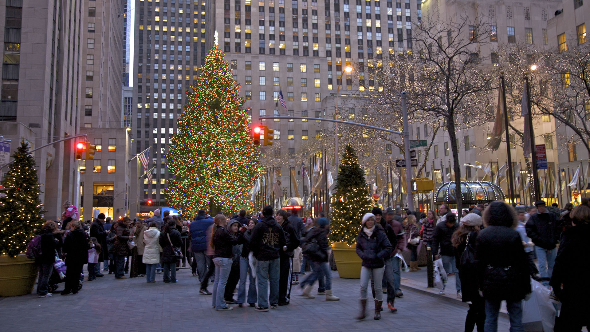 A Multi-Story Christmas Tree Is Towering Over Fifth Avenue